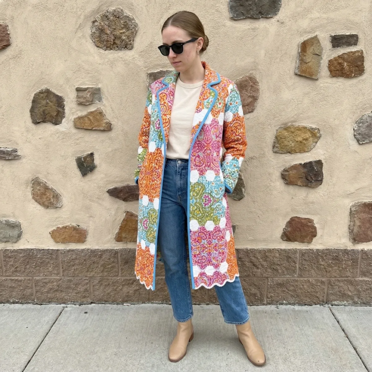 Sunset Patchwork Coat view 5